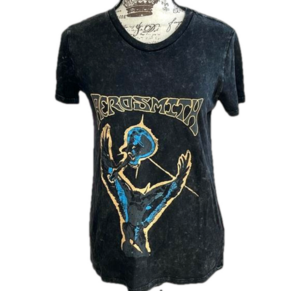 Treasure & Bond Aerosmith Rock Band Graphic Mineral Wash Concert T&B Tee XXS